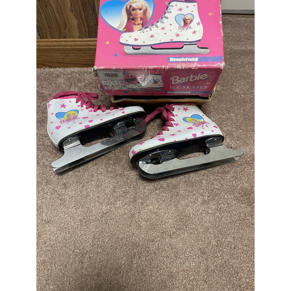 Barbie ice skates sz 10‎ y2k 1994 Double Bladed Girls Original Box ~RARE - Picture 6 of 10